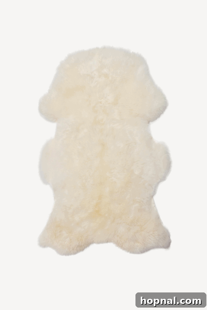 Hygge Your Home, Hygge Your Life 17 A luxurious white sheepskin rug, adding texture and warmth to any floor or chair.