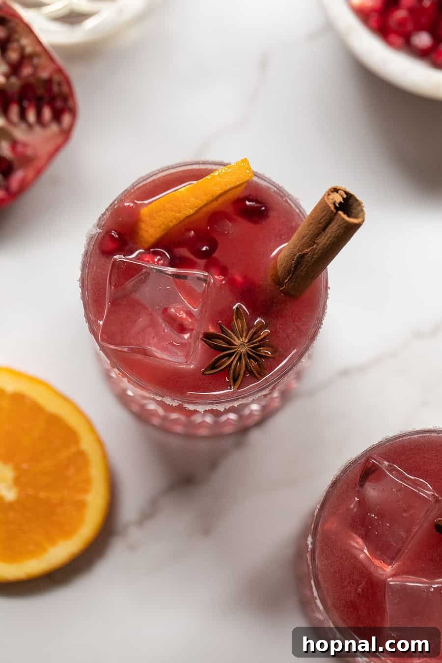 Crimson Spice Margarita 8 Holiday margaritas with cinnamon and orange