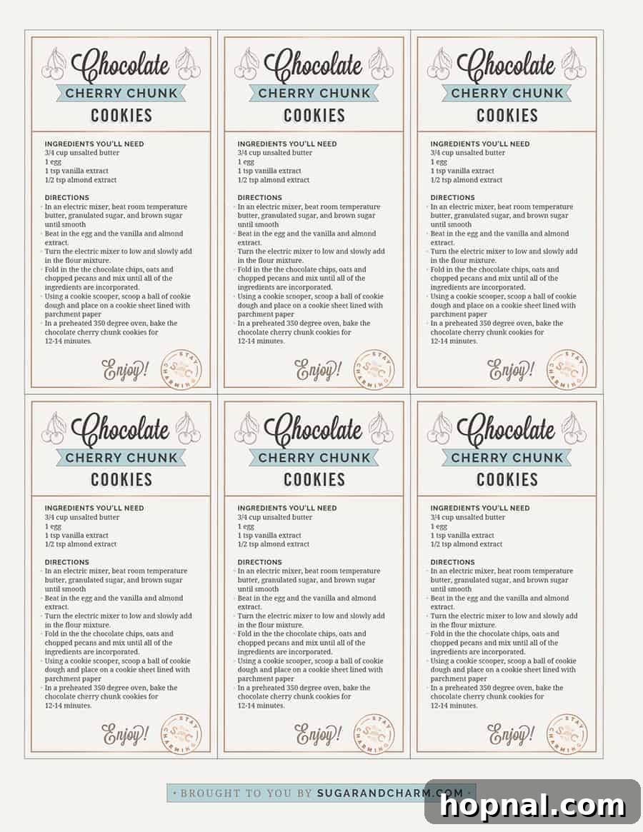 A full sheet of printable tags with various designs, suitable for different cookie jar recipes and festive occasions.