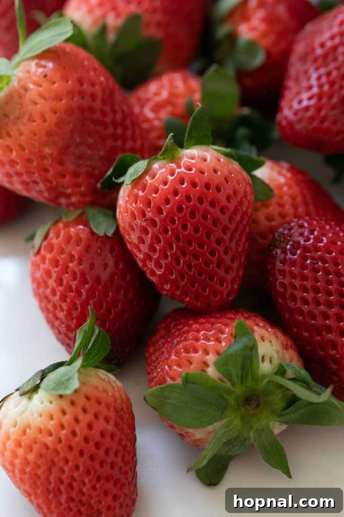 Fresh strawberries. 