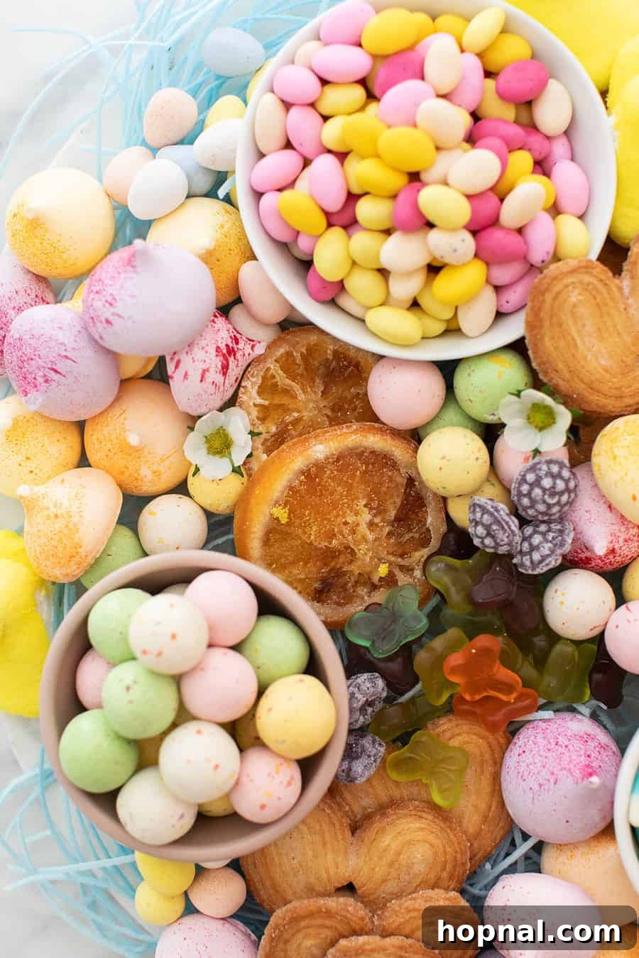 Your Ultimate Easter Recipe Collection 17 Colorful and fun Easter dessert candy platter, simple to assemble for any holiday gathering.