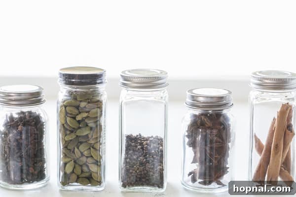 jars of spices for drink mix