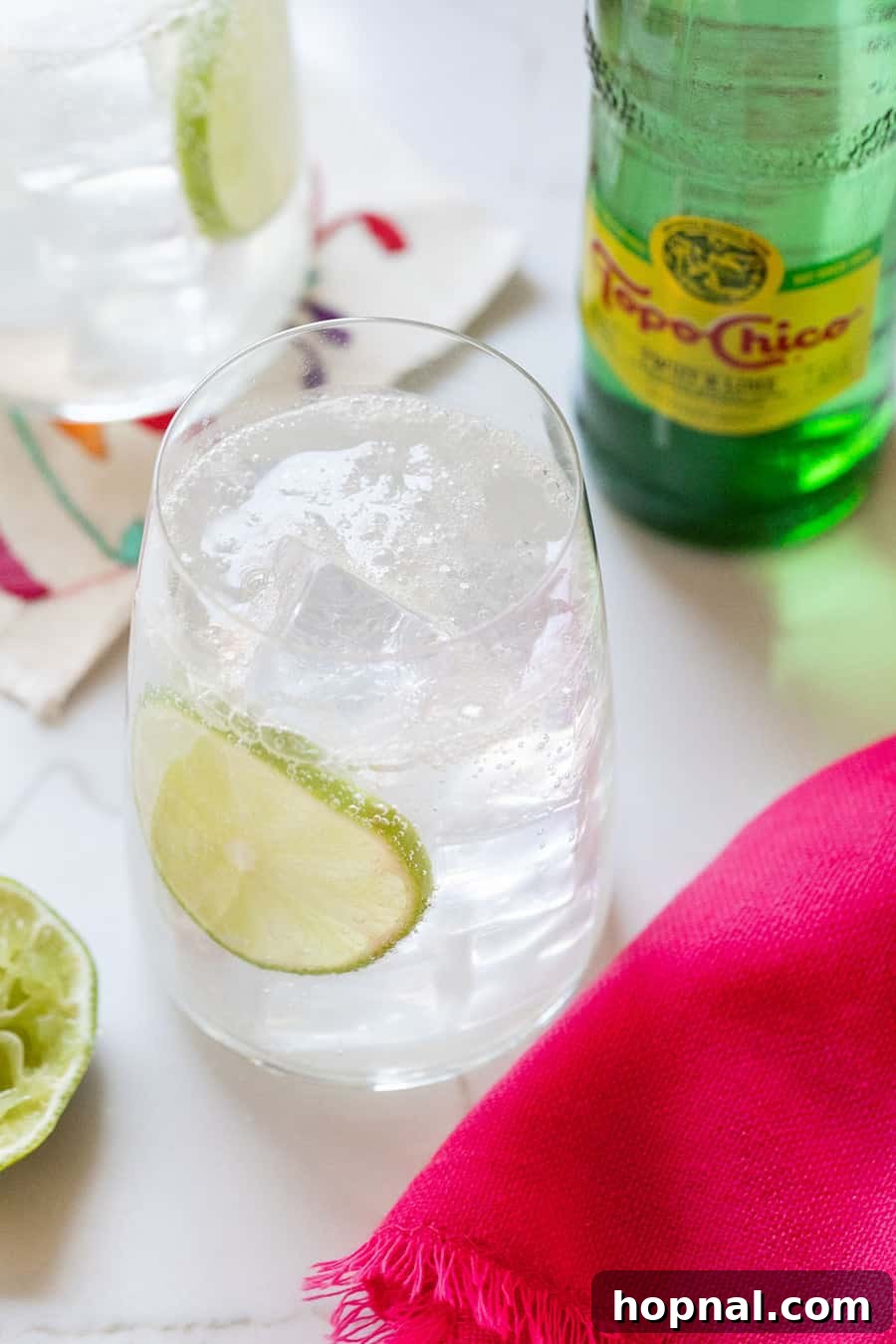 Ranch Water summer cocktail with lime.