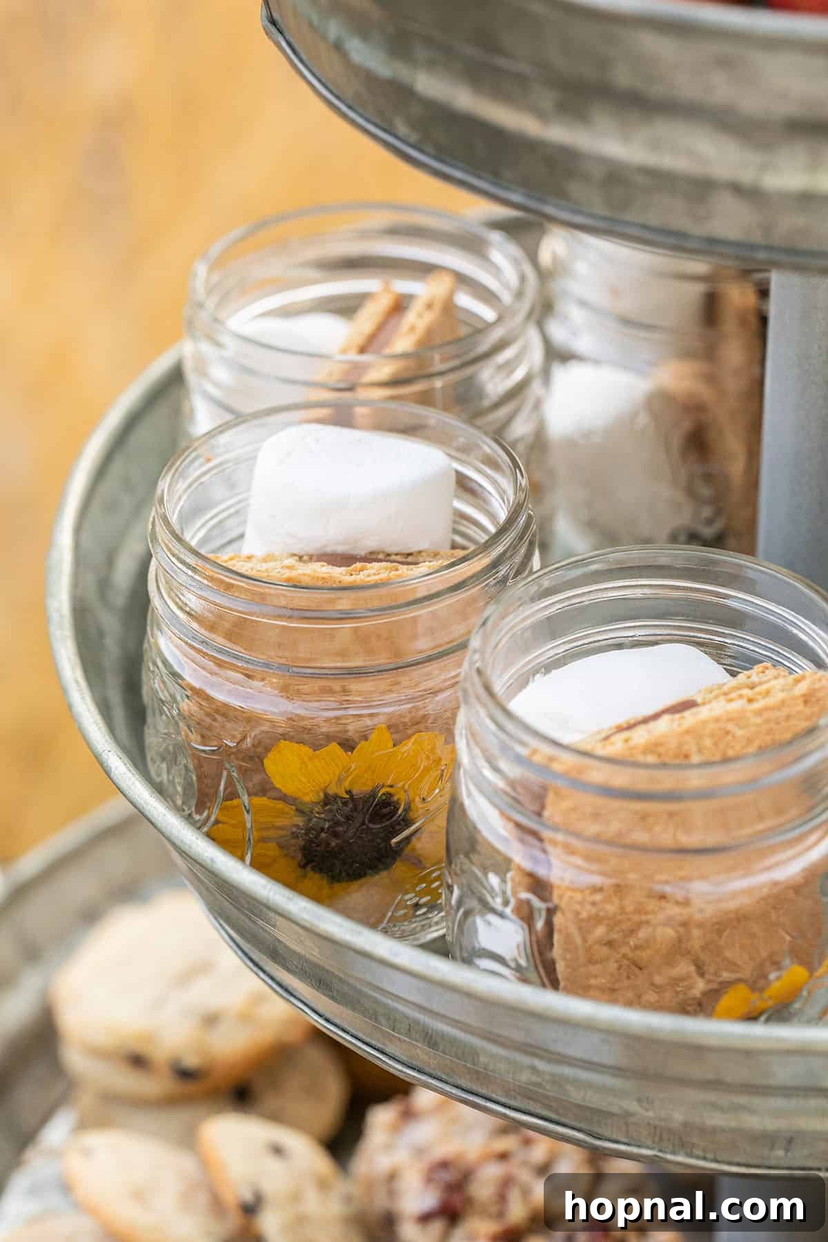Individual fall s'mores kits for a cozy harvest party bonfire