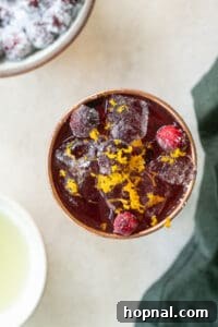 orange zest and sugared cranberries