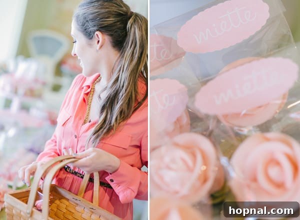 A person, Eden, joyfully picking out candies and sweets from a display inside Miette in San Francisco.