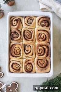 Festive Eggnog Cinnamon Buns 22 baked eggnog cinnamon rolls fresh from the oven