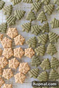 Melt-in-Your-Mouth Spritz Cookies 20 spritz cookies on a cooling rack
