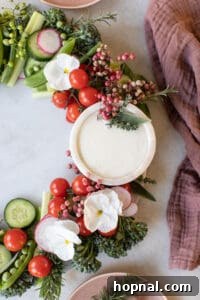 holiday crudite platter with dip