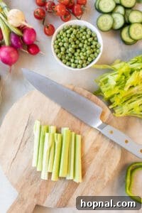 making a holiday appetizer with vegetables