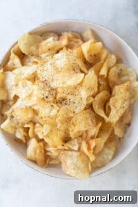 potato chips in a bowl
