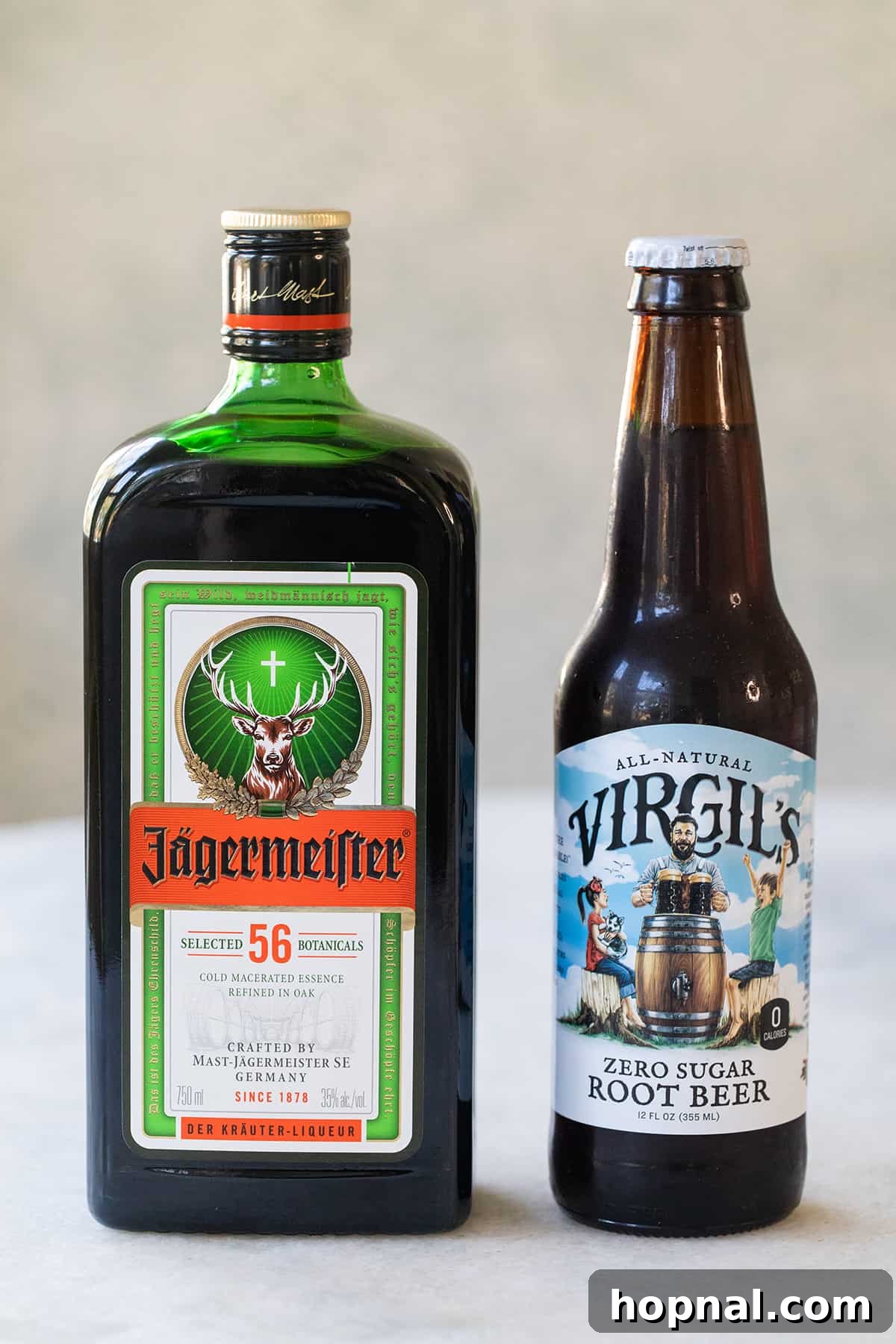 Jagermeister and Root Beer in a tall glass