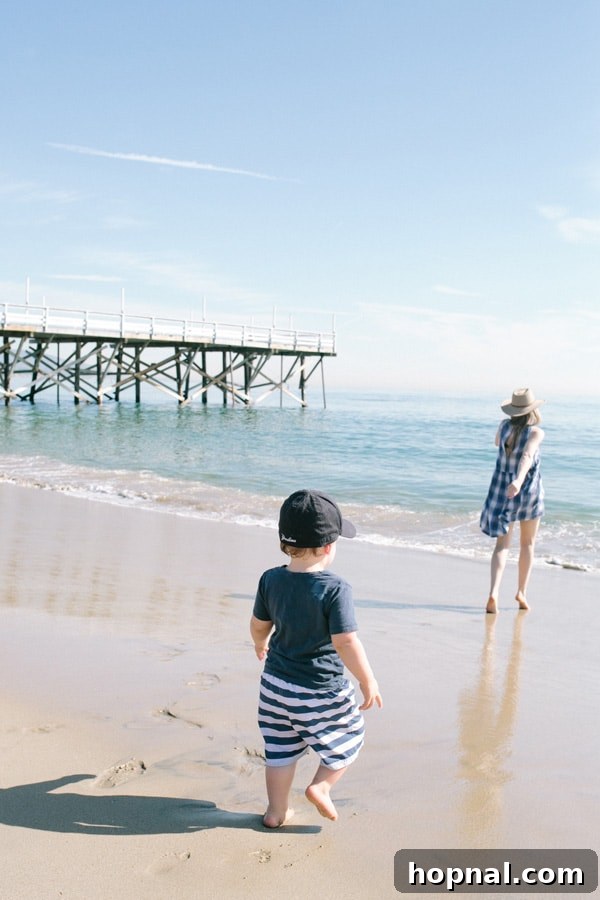 Running to the beach 