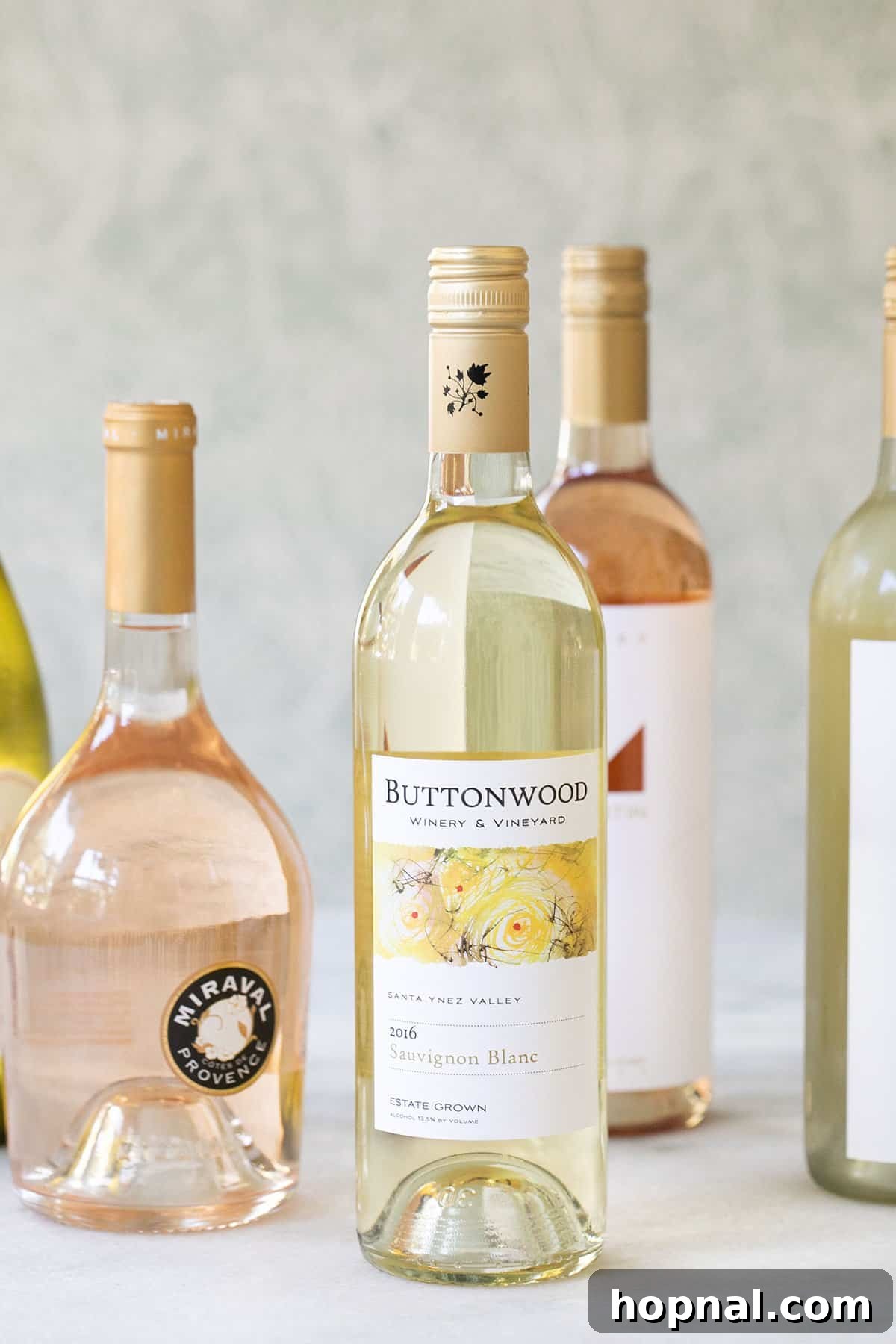types of white wine and rose wine