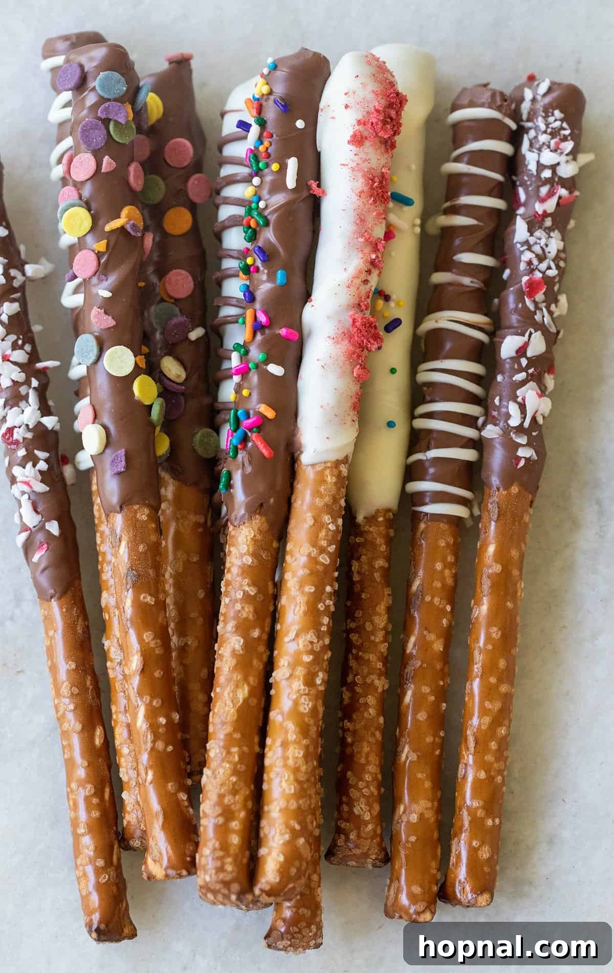 chocolate covered pretzel rods