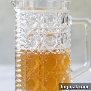 Honey syrup in a glass jar