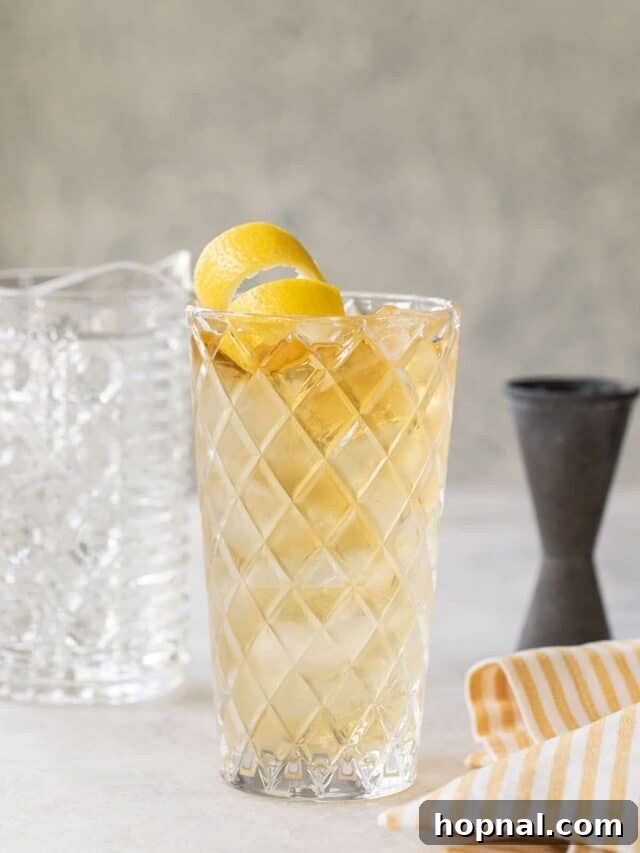 Classic Whiskey Highball recipe, a light and refreshing option