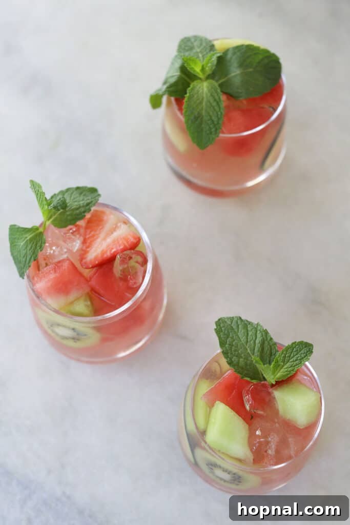 Refreshing watermelon sangria with white wine, perfect for summer gatherings