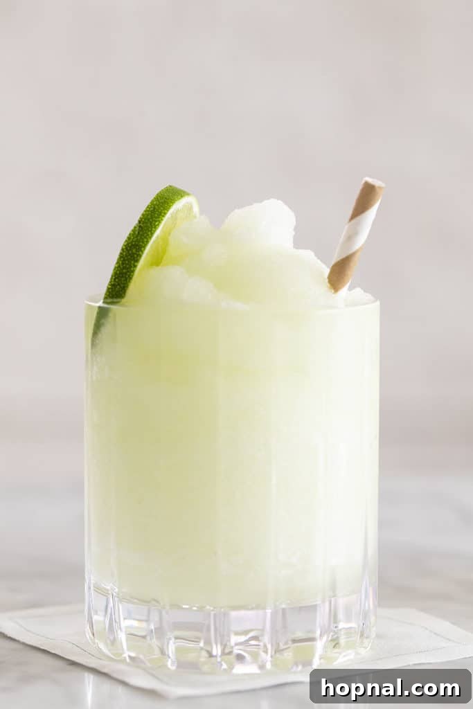 Refreshing frozen gin and tonic cocktail, a unique twist for summer