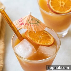 Brass Monkey cocktail, a refreshing mix of rum, vodka, and orange juice.