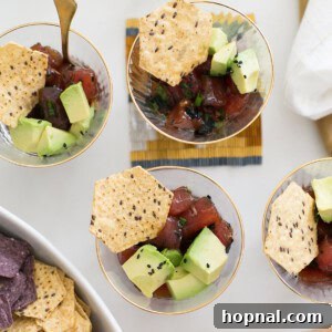 60 Quick and Easy Party Appetizer Recipes 42 mini poke bowl party appetizers