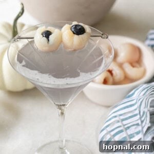 Lychee martini for Halloween.