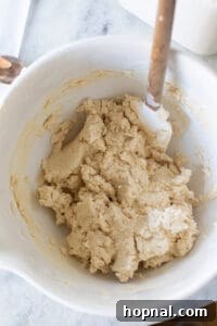 Shortbread cookie dough ready for rolling.