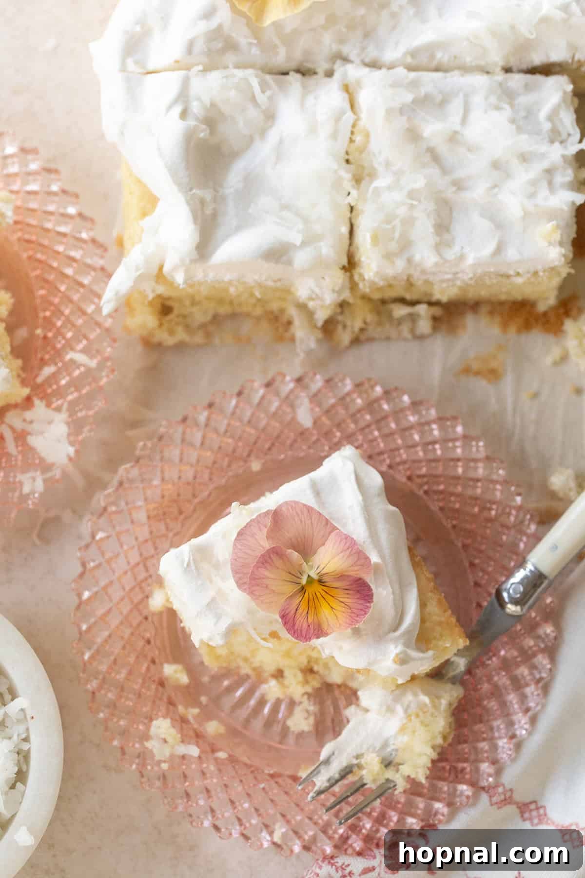 Coconut cream poke cake. 