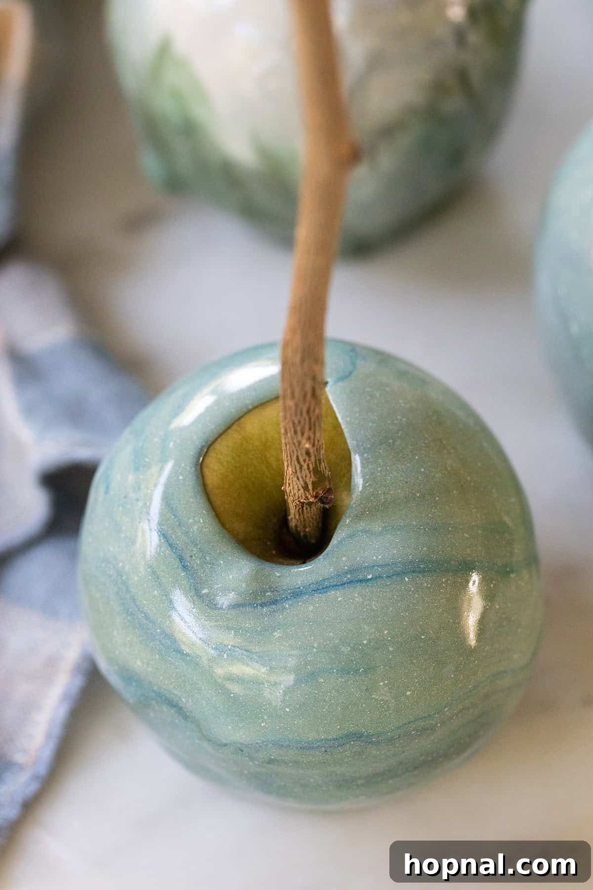 Blue candy apple.