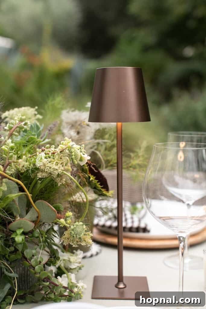 Rodeo-Themed Dinner Party Ideas: Menu, Decor & Tips 3 Outdoor, cordless table lanterns on a rodeo dinner party table setting.